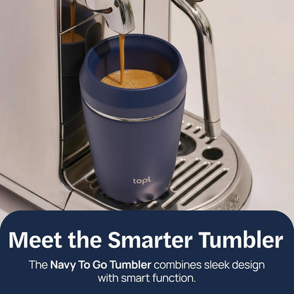 To Go Coffee Cup – Insulated Travel Coffee Mug with 360° Leak‑Safe Lid, Stainless Steel Coffee Tumbler for Hot/Cold, Spill‑Resistant, BPA‑Free - Salt, 12oz