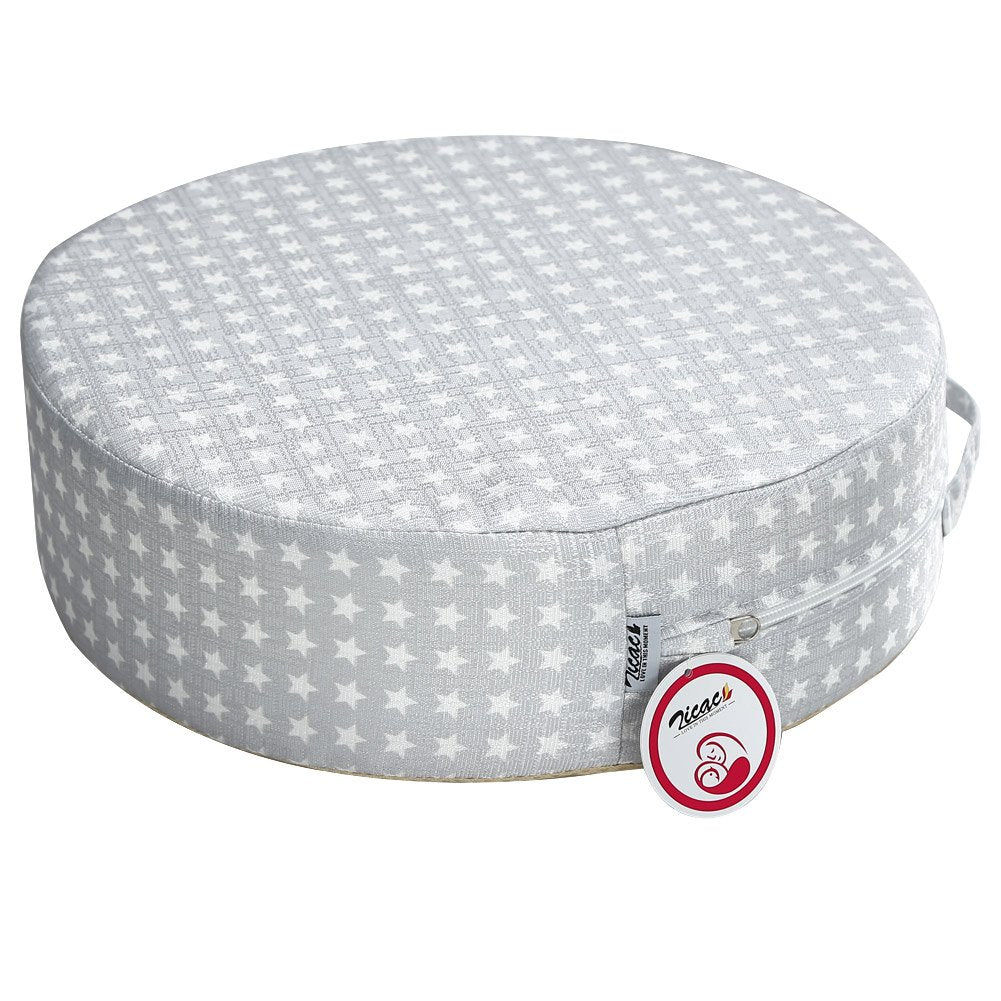 Kids' Anti-Slip Chair Seat Cushion - High Chair Dining Seat Pad Dismountable Round Booster Seat Cushion (Gray)