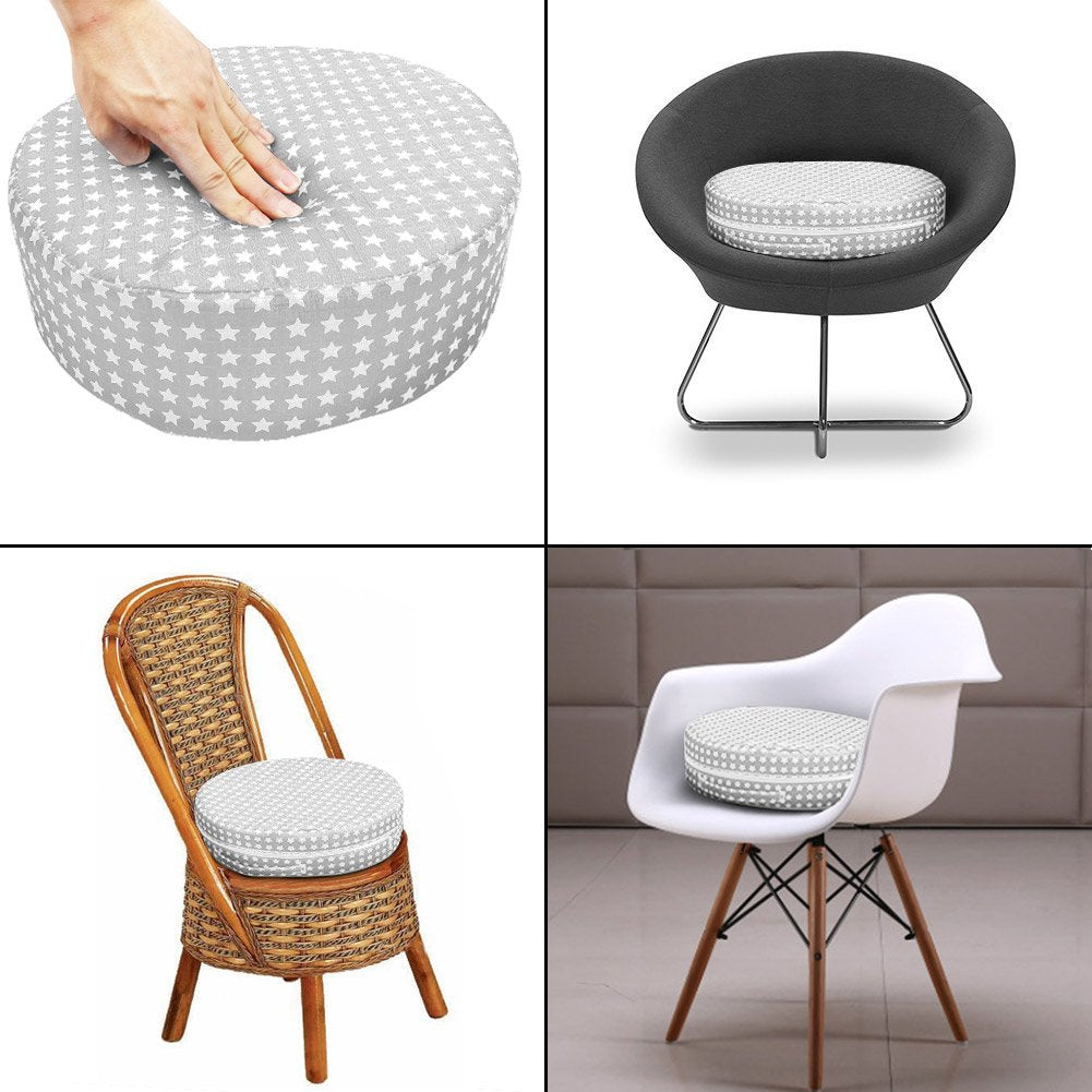 Kids' Anti-Slip Chair Seat Cushion - High Chair Dining Seat Pad Dismountable Round Booster Seat Cushion (Gray)