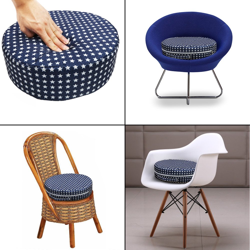 Kids' Anti-Slip Chair Seat Cushion - High Chair Dining Seat Pad Dismountable Round Booster Seat Cushion (Gray)