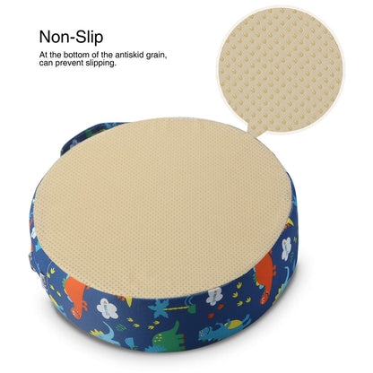 Kids' Anti-Slip Chair Seat Cushion - High Chair Dining Seat Pad Dismountable Round Booster Seat Cushion (Gray)