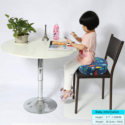 Kids' Anti-Slip Chair Seat Cushion - High Chair Dining Seat Pad Dismountable Round Booster Seat Cushion (Gray)