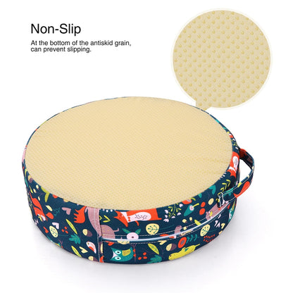 Kids' Anti-Slip Chair Seat Cushion - High Chair Dining Seat Pad Dismountable Round Booster Seat Cushion (Gray)