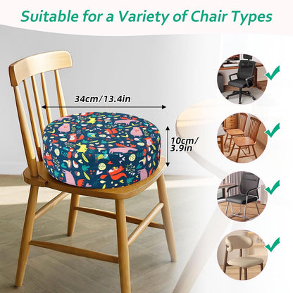 Kids' Anti-Slip Chair Seat Cushion - High Chair Dining Seat Pad Dismountable Round Booster Seat Cushion (Gray)