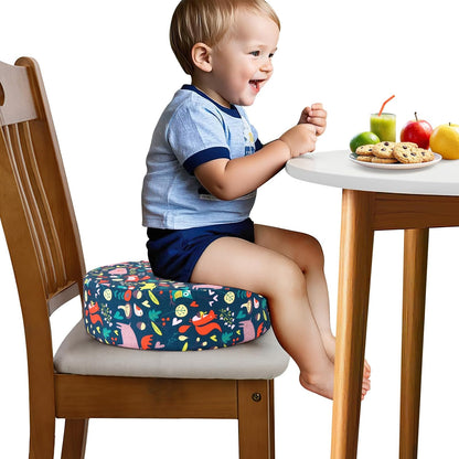 Kids' Anti-Slip Chair Seat Cushion - High Chair Dining Seat Pad Dismountable Round Booster Seat Cushion (Gray)