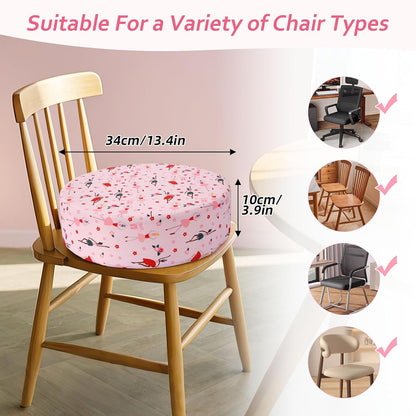 Kids' Anti-Slip Chair Seat Cushion - High Chair Dining Seat Pad Dismountable Round Booster Seat Cushion (Gray)