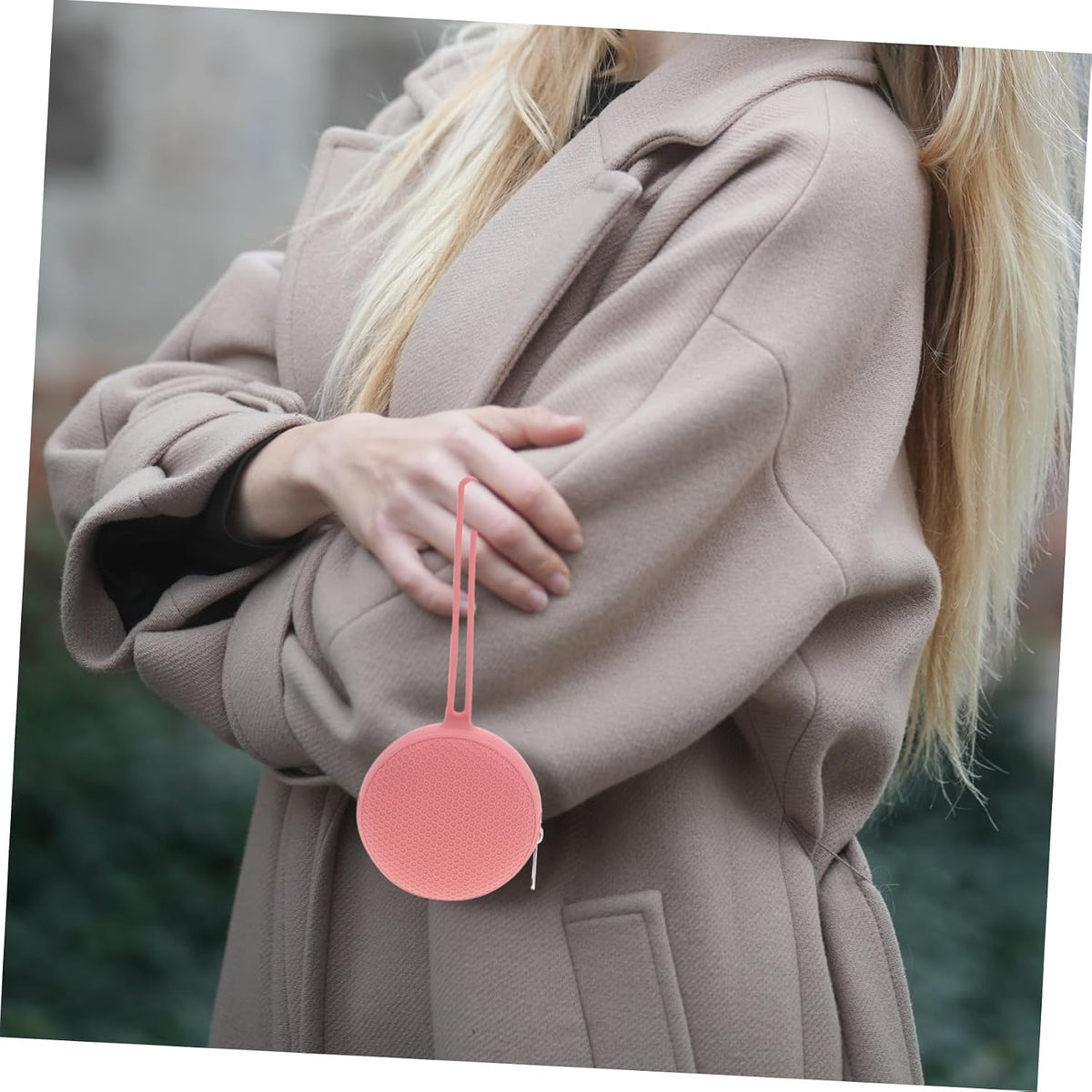 Holder Storage Bag Portable Case Silicone Pink Clip Teether Toy Organizer Safe