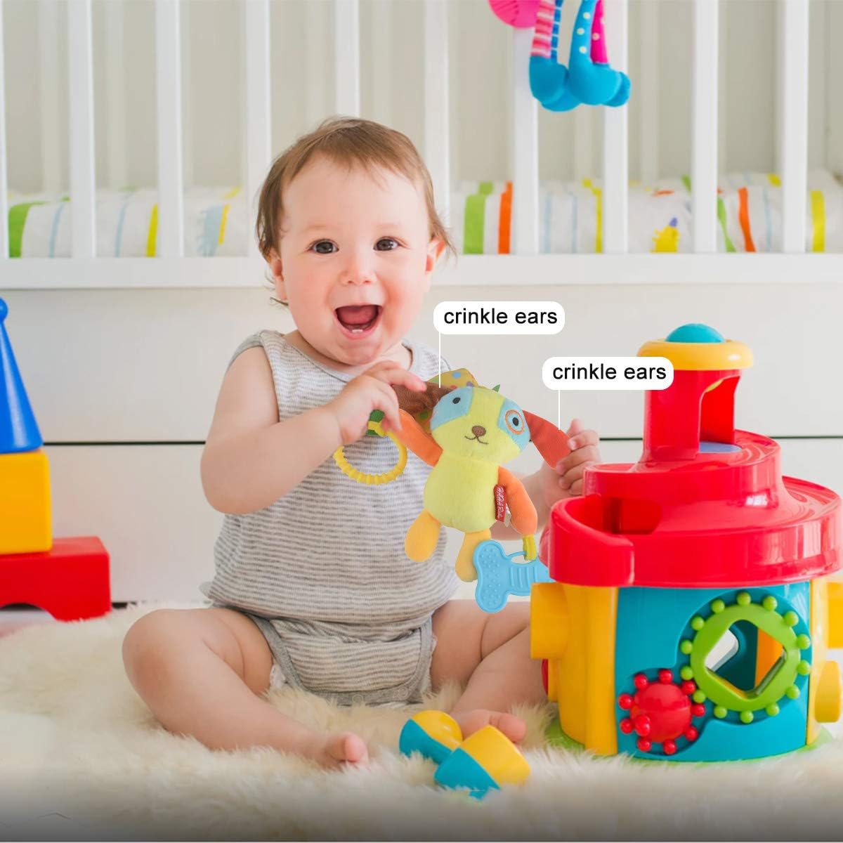 Soft Hanging Toys for 0 3 6 9 12 Months Infant Play Gym Mat