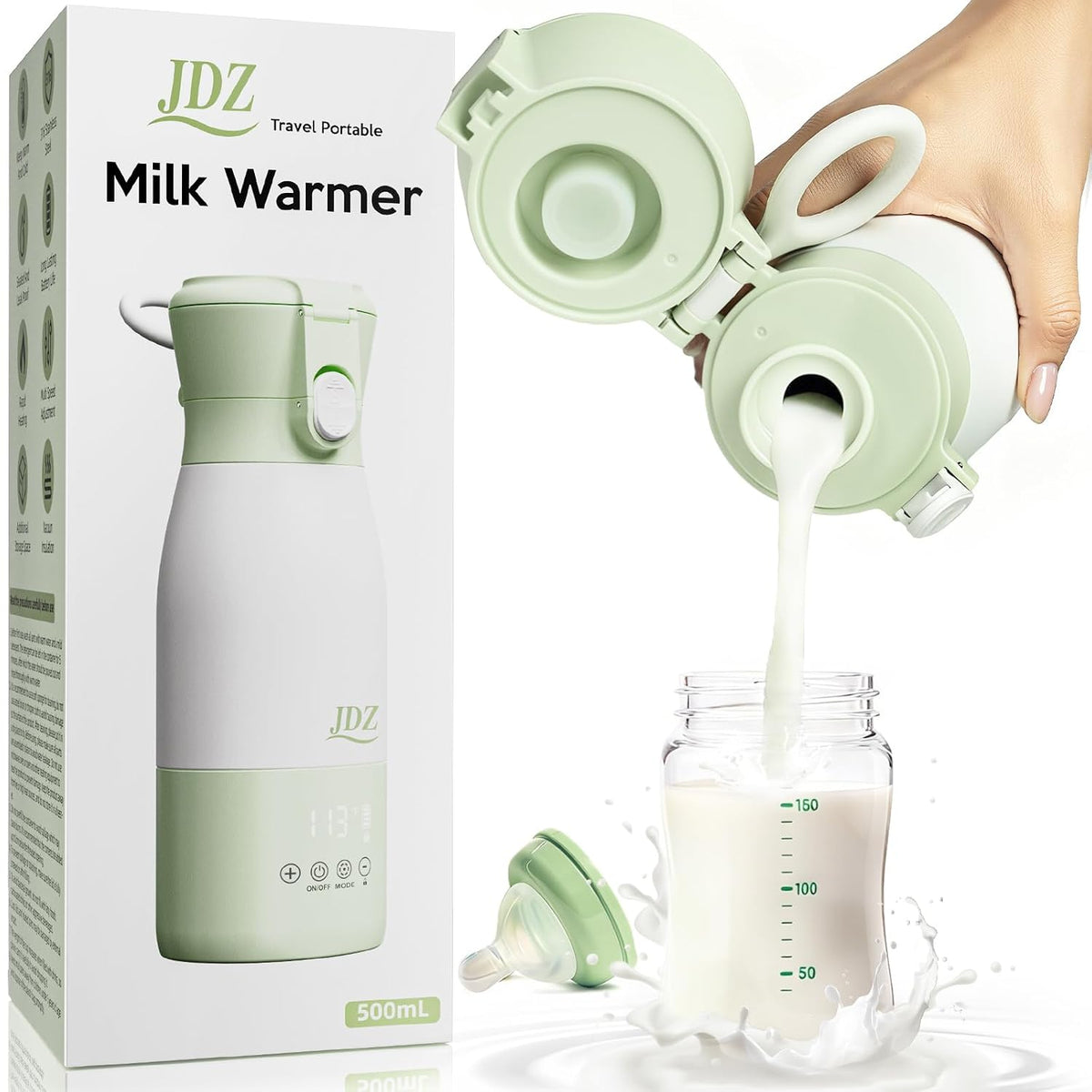Portable Baby Bottle Warmer, 16000mAh Rechargeable Travel Milk Warmer