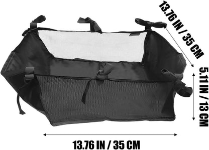 Baby Stroller Storage Mesh Bag Stroller Bottom Basket Universal Storage Attachment Bottom Basket for Organizer for Bottles Diapers Shopping 13.77 X 13.77 X 5.11 in