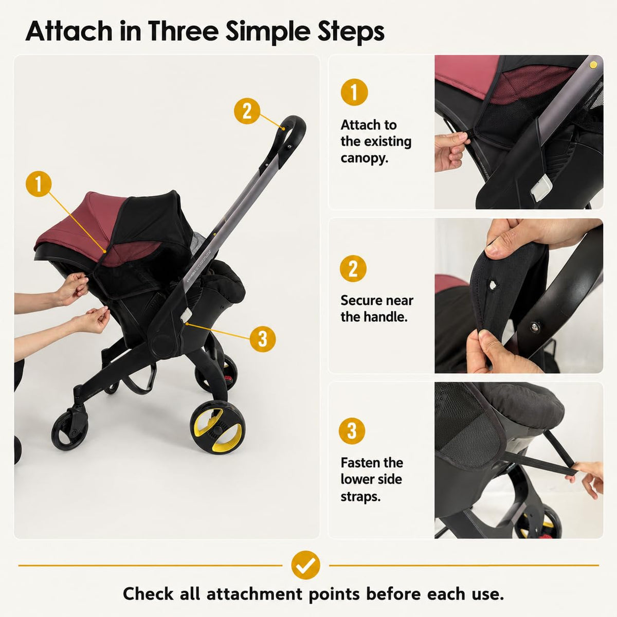 Sunshade Extension Compatible with Doona Car Seat Stroller, Mesh, Black