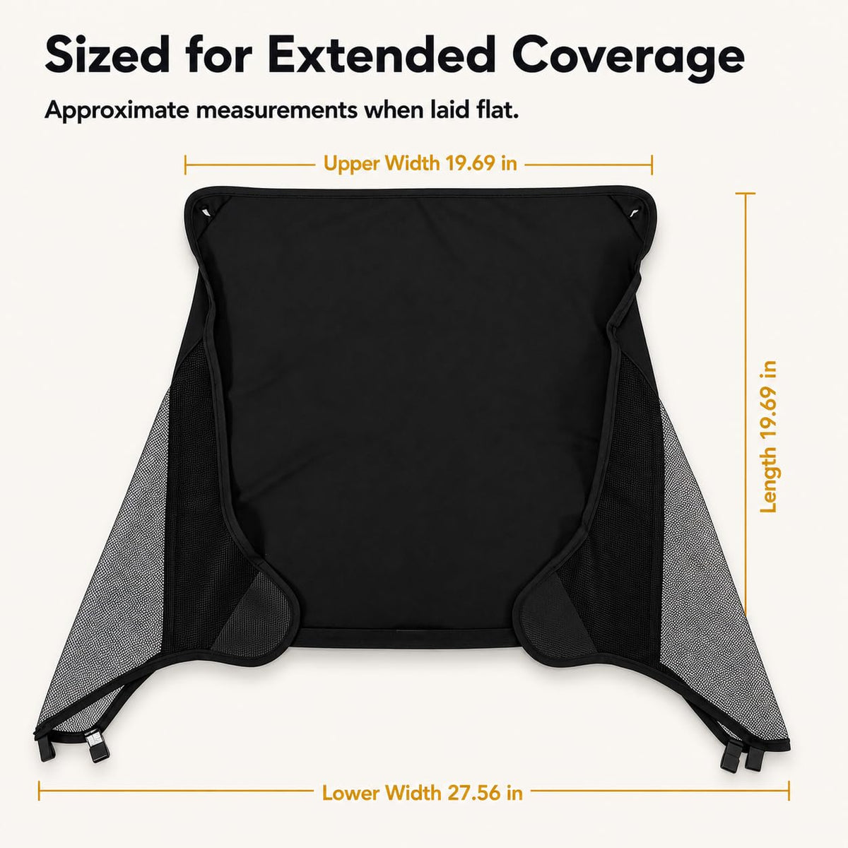 Sunshade Extension Compatible with Doona Car Seat Stroller, Mesh, Black