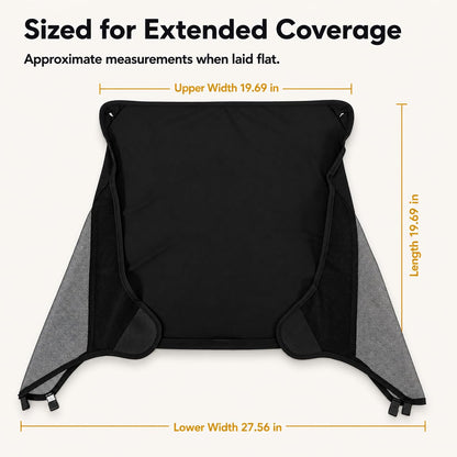 Sunshade Extension Compatible with Doona Car Seat Stroller, Mesh, Black