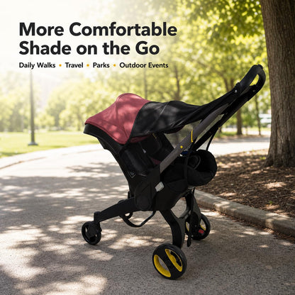 Sunshade Extension Compatible with Doona Car Seat Stroller, Mesh, Black