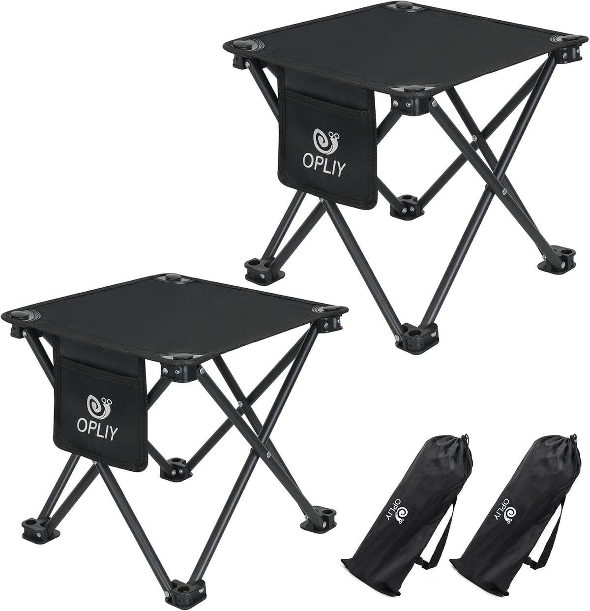 Camping Stool 2 Pack,Portable Folding Stool for Outdoor Gardening and Beach Hiking Fishing,Foot Stool with Carry Bag (Green)