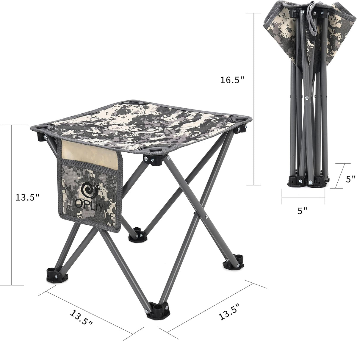Camping Stool 2 Pack,Portable Folding Stool for Outdoor Gardening and Beach Hiking Fishing,Foot Stool with Carry Bag (Green)