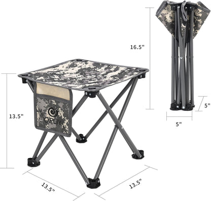 Camping Stool 2 Pack,Portable Folding Stool for Outdoor Gardening and Beach Hiking Fishing,Foot Stool with Carry Bag (Green)