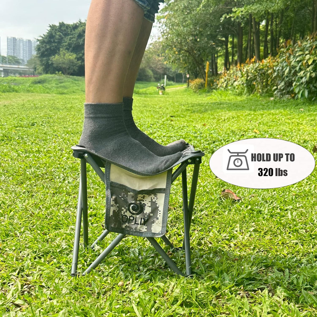 Camping Stool 2 Pack,Portable Folding Stool for Outdoor Gardening and Beach Hiking Fishing,Foot Stool with Carry Bag (Green)
