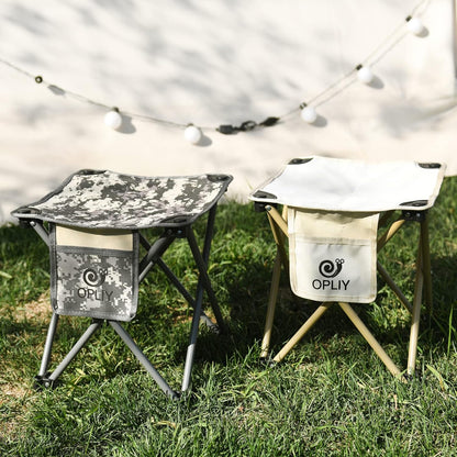 Camping Stool 2 Pack,Portable Folding Stool for Outdoor Gardening and Beach Hiking Fishing,Foot Stool with Carry Bag (Green)