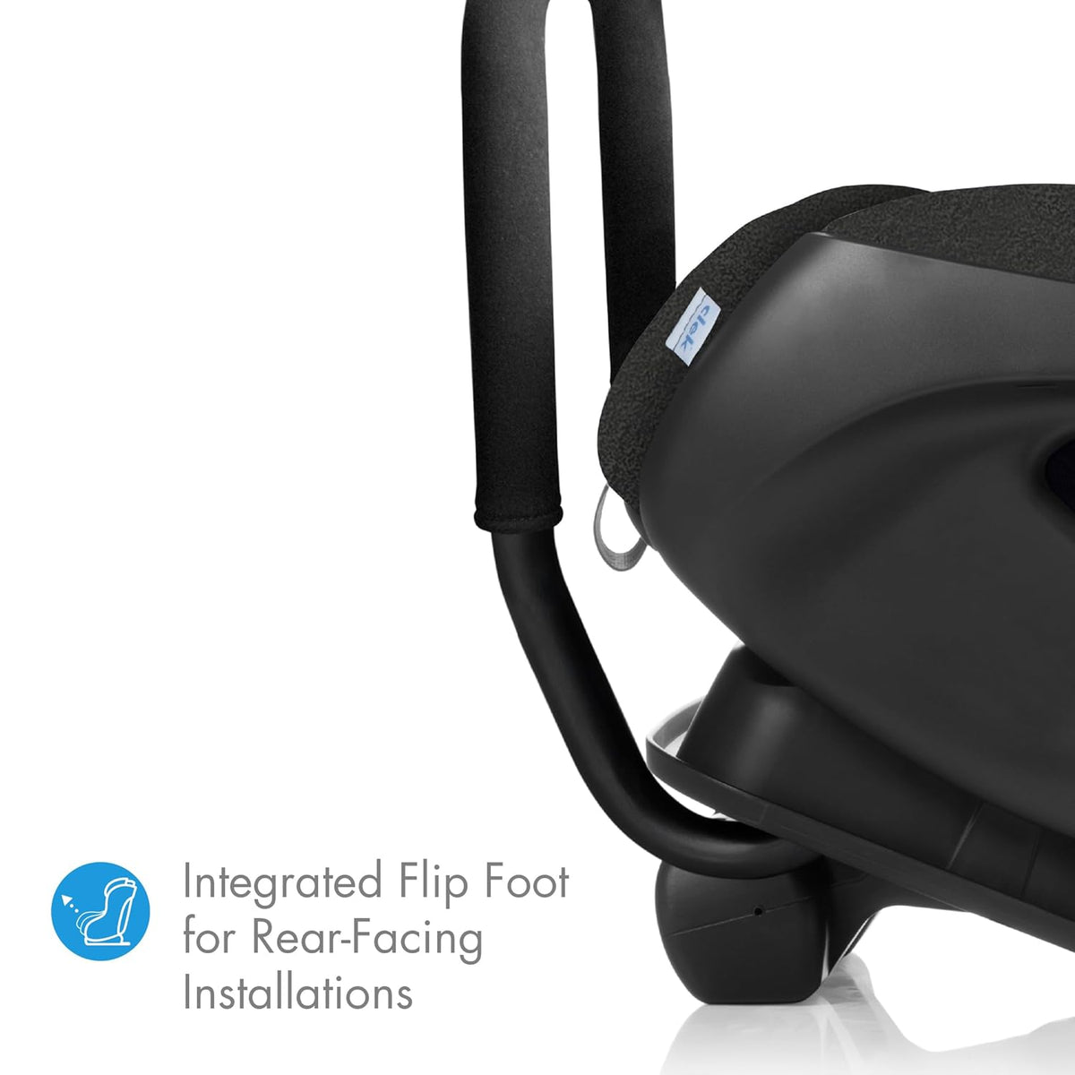 Fllo Convertible Car Seat - Compact Design for 3-Across Seating, Extended Rear-Facing with Anti-Rebound Bar and Flame Retardant-Free (Railroad Ziip)