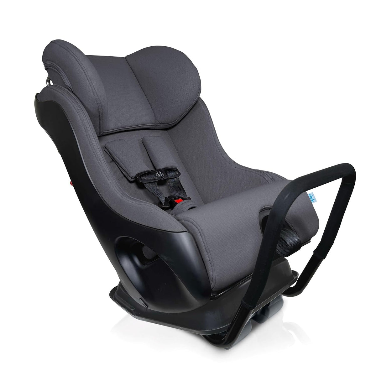 Fllo Convertible Car Seat - Compact Design for 3-Across Seating, Extended Rear-Facing with Anti-Rebound Bar and Flame Retardant-Free (Railroad Ziip)