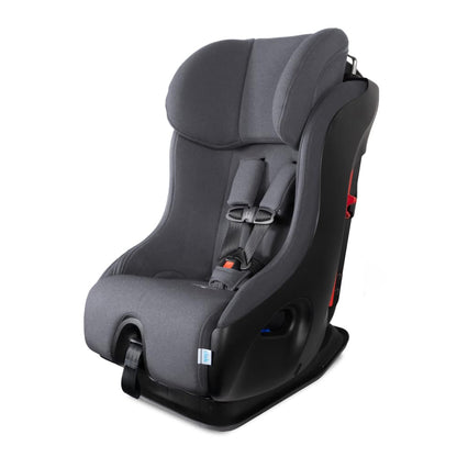 Fllo Convertible Car Seat - Compact Design for 3-Across Seating, Extended Rear-Facing with Anti-Rebound Bar and Flame Retardant-Free (Railroad Ziip)
