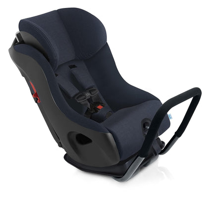 Fllo Convertible Car Seat - Compact Design for 3-Across Seating, Extended Rear-Facing with Anti-Rebound Bar and Flame Retardant-Free (Railroad Ziip)