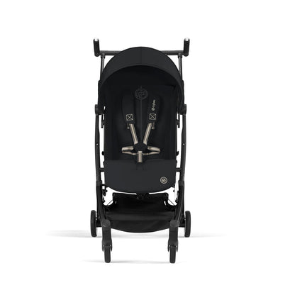 Libelle 2 Travel Baby Stroller - Lightweight Carry-On Travel Stroller for Airplane with One-Hand Recline, Compatible with Car Seats, Magic Black