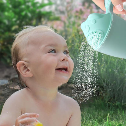 Bath Rinse Cup – PP 10.5x10cm Bear Design | Shampoo Waterfall Rinser and Shower Head Pitcher | Tear-Free Eye-Protecting Bath Water Cup for Infants and Hair Washing