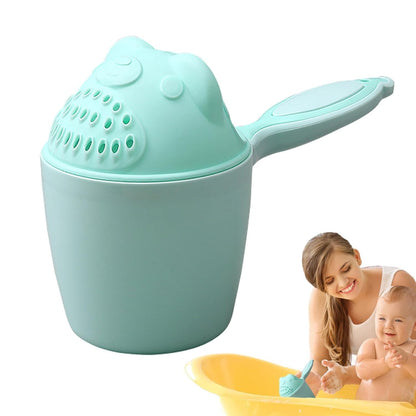 Bath Rinse Cup – PP 10.5x10cm Bear Design | Shampoo Waterfall Rinser and Shower Head Pitcher | Tear-Free Eye-Protecting Bath Water Cup for Infants and Hair Washing