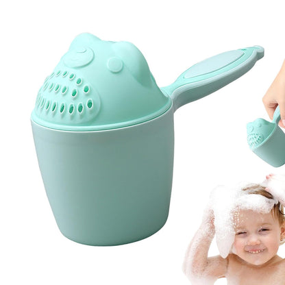 Bath Rinse Cup – PP 10.5x10cm Bear Design | Shampoo Waterfall Rinser and Shower Head Pitcher | Tear-Free Eye-Protecting Bath Water Cup for Infants and Hair Washing