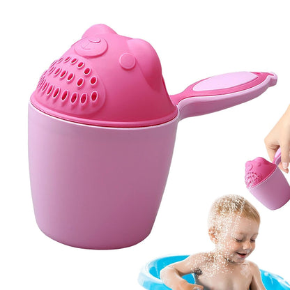 Bath Rinse Cup – PP 10.5x10cm Bear Design | Shampoo Waterfall Rinser and Shower Head Pitcher | Tear-Free Eye-Protecting Bath Water Cup for Infants and Hair Washing