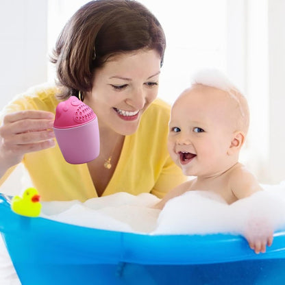 Bath Rinse Cup – PP 10.5x10cm Bear Design | Shampoo Waterfall Rinser and Shower Head Pitcher | Tear-Free Eye-Protecting Bath Water Cup for Infants and Hair Washing