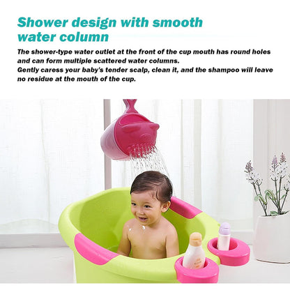 Bath Rinse Cup – PP 10.5x10cm Bear Design | Shampoo Waterfall Rinser and Shower Head Pitcher | Tear-Free Eye-Protecting Bath Water Cup for Infants and Hair Washing