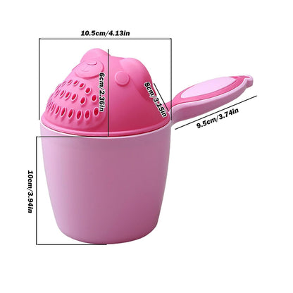 Bath Rinse Cup – PP 10.5x10cm Bear Design | Shampoo Waterfall Rinser and Shower Head Pitcher | Tear-Free Eye-Protecting Bath Water Cup for Infants and Hair Washing