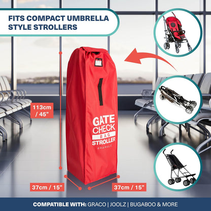 600D Oxford 47" Inch Large Umbrella Stroller Bag for Airplane with Flip Top & ID Window | Waterproof Gate Check Stroller Bag for Airplane, Umbrella Stroller Travel Bag for Airplane