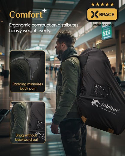 Carseat Travel Bag for Airplane, Comfortable Car Seat Cover for Airplane Travel, 100% Breakproof Gate Check Storage Bags for Carseats