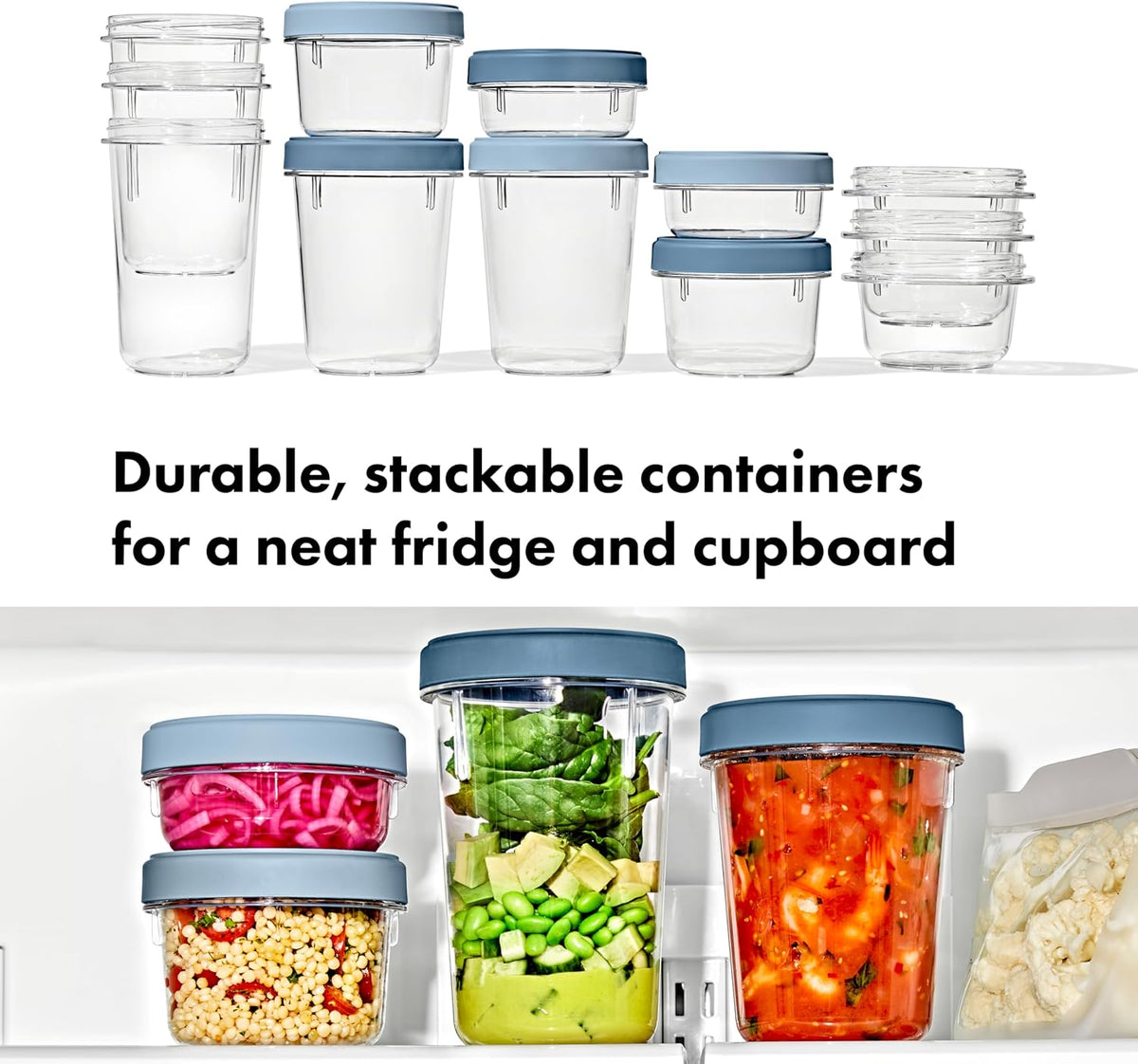 Good Grips Twist & Stack Food Storage Container - 20 oz - 2 Pack