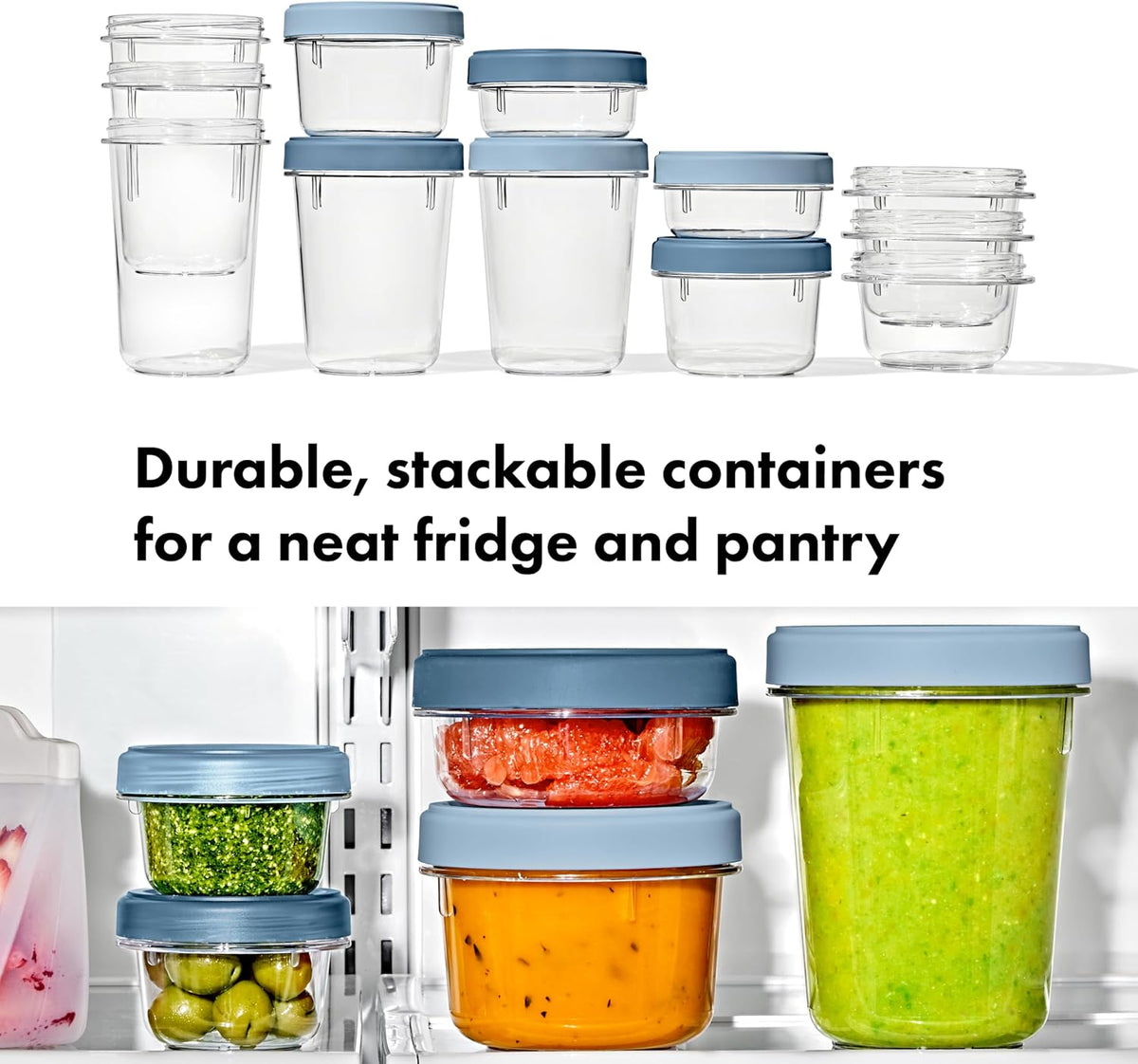 Good Grips Twist & Stack Food Storage Container - 20 oz - 2 Pack