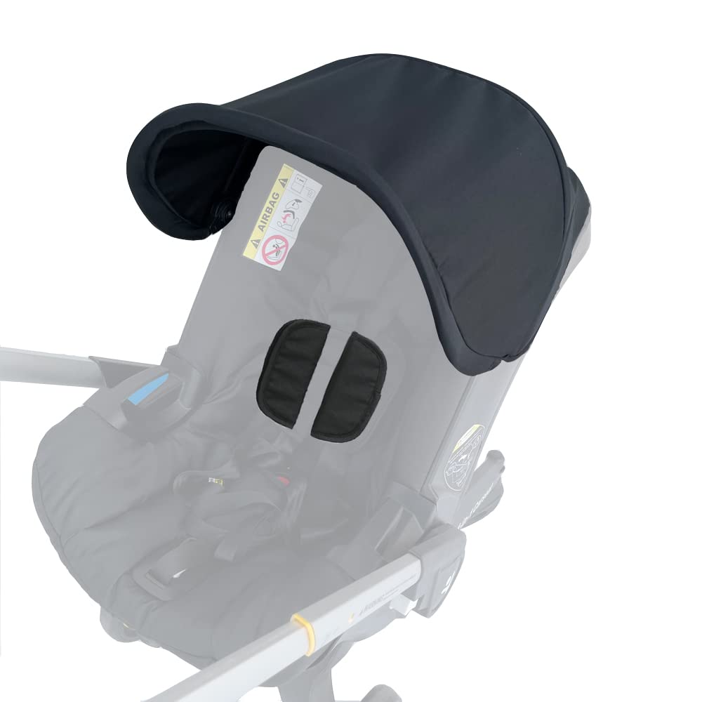 Stroller Replacement Accessories Canopy, Protection Shield, Textile Sun Shade Compatible with Doona Car Seat & Stroller (Black)