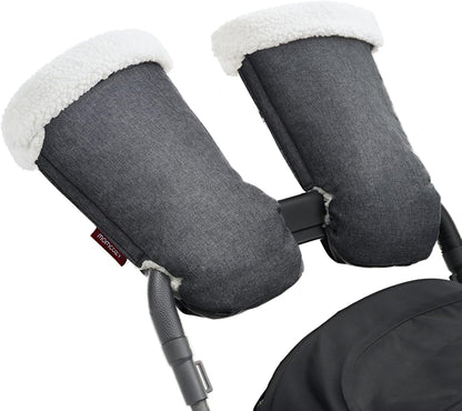 Universal Stroller Gloves, Plush Weatherproof Winter Handmuffs