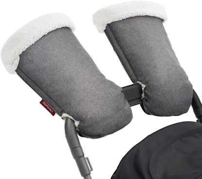 Universal Stroller Gloves, Plush Weatherproof Winter Handmuffs