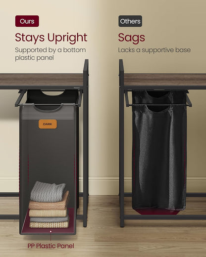 VASAGLE Laundry Hamper 3 Section, Laundry Sorter, 26.4 Gal. (100 L)