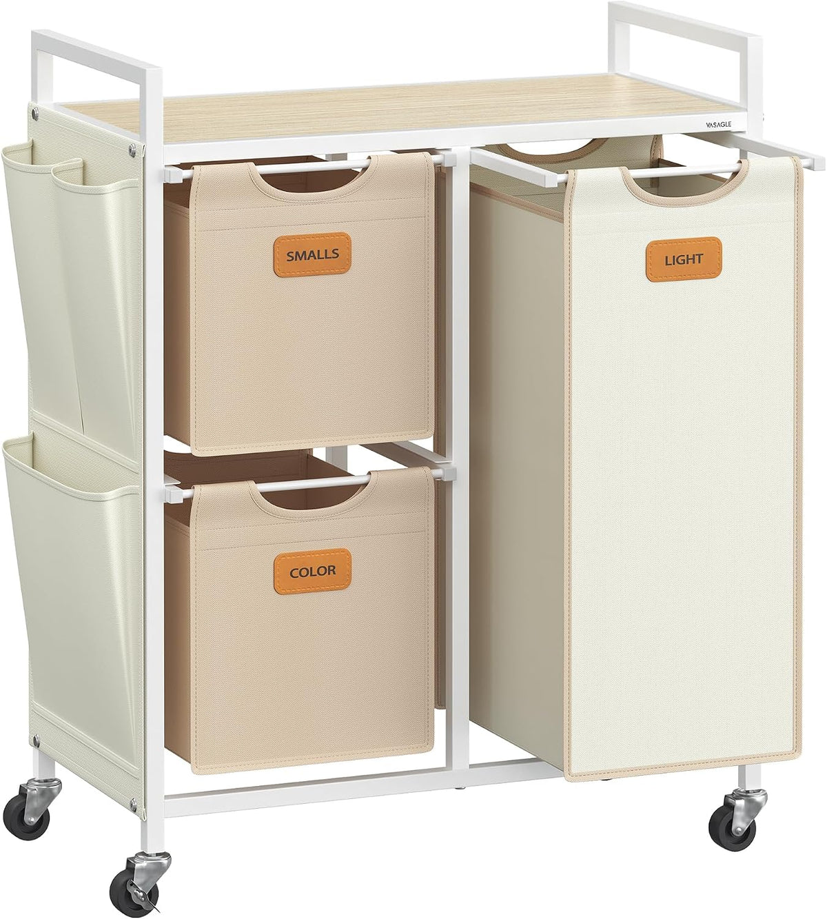 VASAGLE Laundry Hamper 3 Section, Laundry Sorter, 26.4 Gal. (100 L)