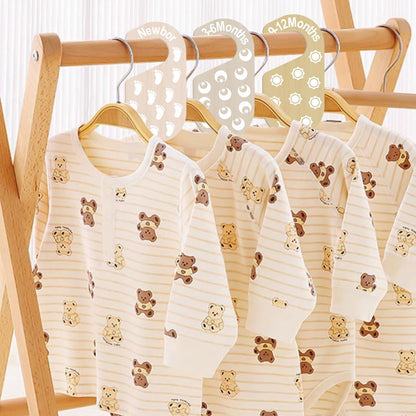8pcs Baby Closet Dividers - Wooden Baby Clothes Organizer for Nursery & Closet - Adorable 8 Size Clothes Organizer with 8 Unique Designs - Dress Dividers for Boys & Girls (8 Patterns-9)