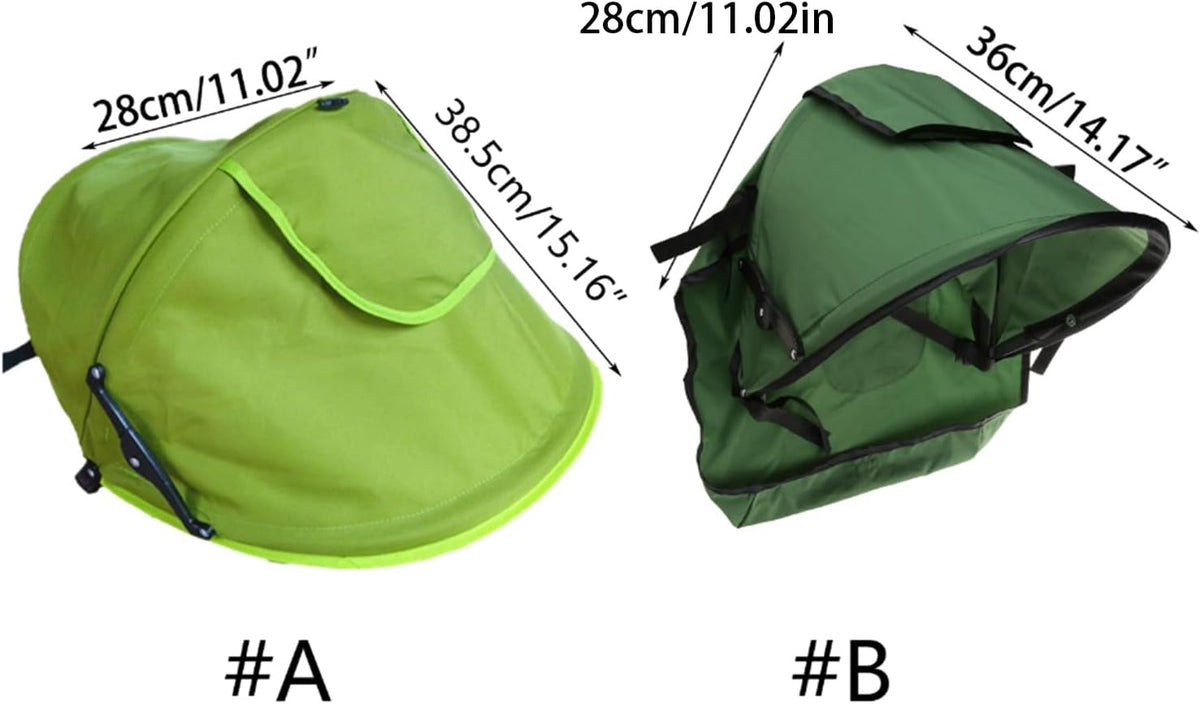 Universal Stroller Sun Shade Canopy Replacement - Adjustable UPF50+ Umbrella for Stroller with Mesh Window & Pocket - Clip On Stroller Shade Extender for Pram Pushchair Buggy