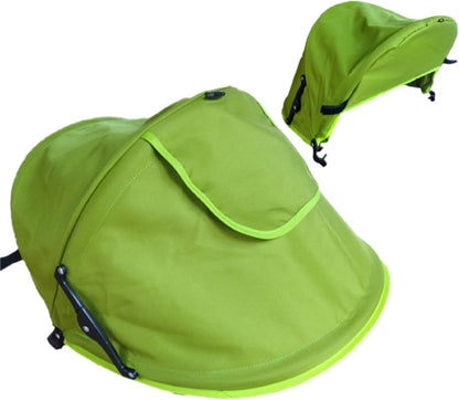 Universal Stroller Sun Shade Canopy Replacement - Adjustable UPF50+ Umbrella for Stroller with Mesh Window & Pocket - Clip On Stroller Shade Extender for Pram Pushchair Buggy