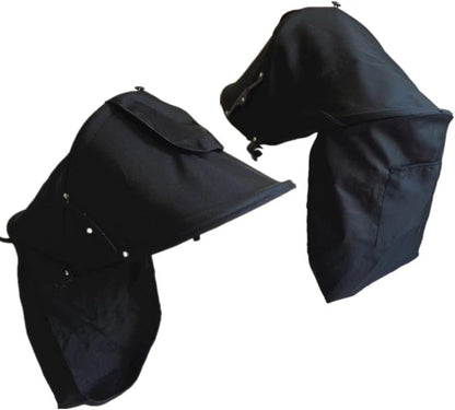 Summer Baby Strollers Awning Sunshade Pram Sun Shade Cover UPF50+ Sun Cover for Pushchair Buggy UV Protection Sun Visor Toddler Blackout Blind with Viewing Window Pockets Windproof Rain Cover Canopy