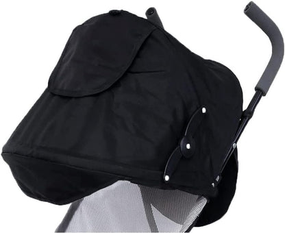 Summer Baby Strollers Awning Sunshade Pram Sun Shade Cover UPF50+ Sun Cover for Pushchair Buggy UV Protection Sun Visor Toddler Blackout Blind with Viewing Window Pockets Windproof Rain Cover Canopy