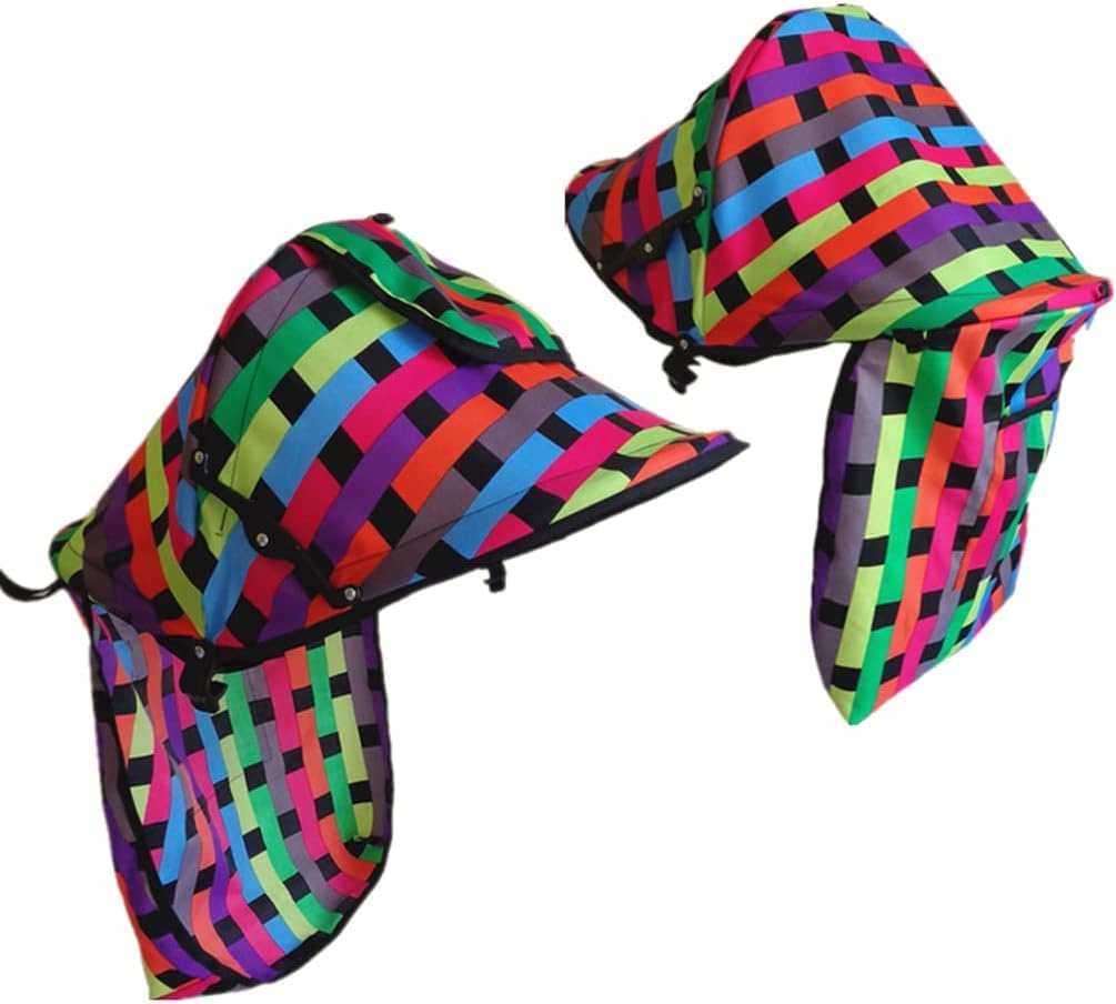 Summer Baby Strollers Awning Sunshade Pram Sun Shade Cover UPF50+ Sun Cover for Pushchair Buggy UV Protection Sun Visor Toddler Blackout Blind with Viewing Window Pockets Windproof Rain Cover Canopy